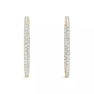 Classic Pavé Eternal Diamond Hoop Earrings